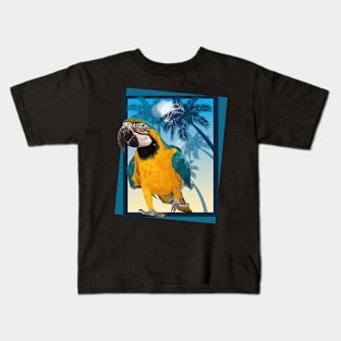 Blue and yellow macaw Kids T-Shirt